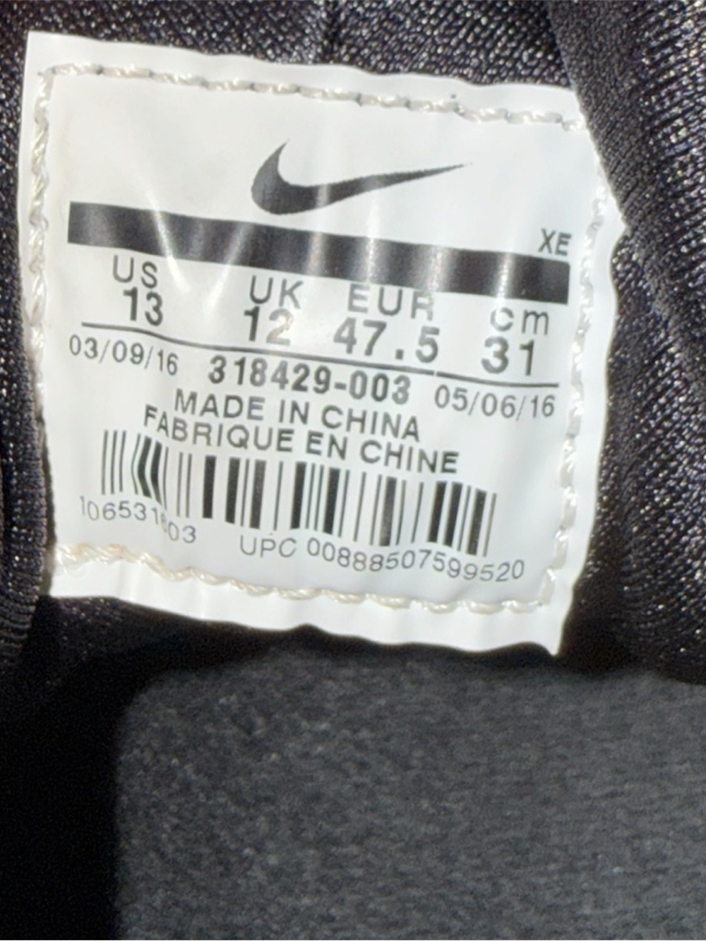 EUC- Men’s- Nike- Sz 13-  Air Huarache Sneakers- Black- RARE!!!! 👟 - Picture 4 of 4